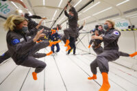 Orbite customers on zero-G airplane flight