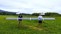 James Thomas and Cyriel Notteboom with Radical demonstration airplane