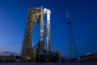 Starliner atop Atlas V rocket on Florida launch pad