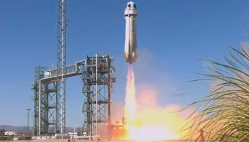 Blue Origin New Shepard launch in West Texas