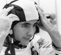 Bill Anders suiting up for Apollo 8 in 1968