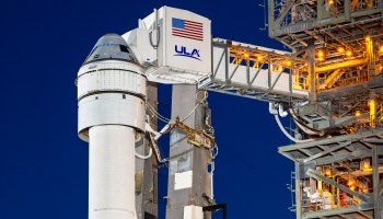 Boeing Starliner on pad